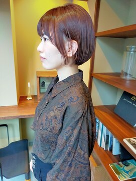 イニ(ini) 須藤 )) ボブ×ハイライト×秋色