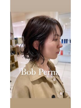 マージュ ギンザ(marju GINZA) 緩めでタイトなモードクラシックボブパーマ　グレージュ