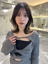 サイン 渋谷(SIGN) 韓国ヘアーハッシュカットレイヤーカットグレージュブリーチ無し