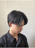 刈り上げない韓流センターパートニュアンス毛流れパーマ