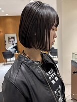 ヤイエ 青山店(yiye)&nbsp;大人ボブ大人ショートボブ切りっぱなしボブ前髪あり前下がりボブ