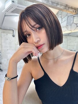 サイン 渋谷(SIGN) 渋谷ボブレイヤーカットグレージュブリーチ無し