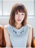 フェミニンウェーブボブ