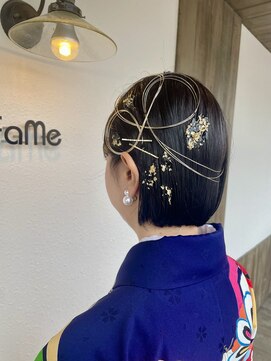 フェイム(FaMe) ミニボブ×水引ヘアセット