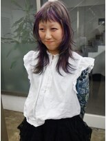 レコ 渋谷(LECO)&nbsp;パープルローライトデザインハイレイヤーウルフホワイトベージュ