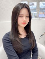 ノエシキカ(noe sikika)&nbsp;くびれヘア/アプリコットオレンジ/ハイライトカラー/栄a39