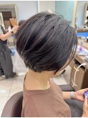 黒髪でも大人かわいいボブっぽいショートボブ