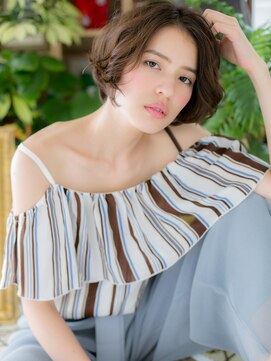 カバーヘア ブリス 川口(COVER HAIR bliss) くせ毛風ニュアンスパーマ丸みウルフボブh4川口30代40代50代