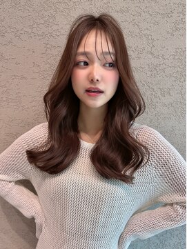 ロンド アンブル 四条烏丸(Lond ambre) 中川智帆/くびれヘア/アプリコットオレンジ/ハイライトカラー