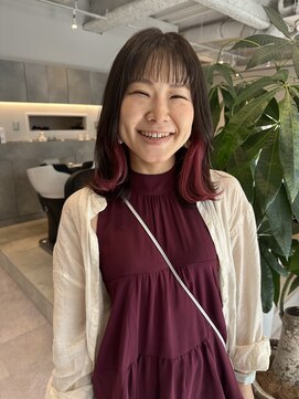 マルフェ 天王寺(marfe) 【marfe】インナーカラー＿イヤリングカラー＿ローズピンク