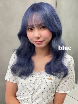 ベレーザ 渋谷(BELEZA) 15945ブリーチ&ダブルカラー渋谷ブルーカラーラウンドバング