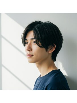 コトナ 越谷店 メンズカット/チャコールグレー/ショートセンターパート/越谷