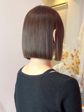 ロンドヴァリー 渋谷店(Lond vallee) 縮毛矯正で作る顎下2センチストンボブ