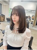 韓国/顔周りレイヤー/ブリーチ/ベージュ/ダブルカラー/西区/小新