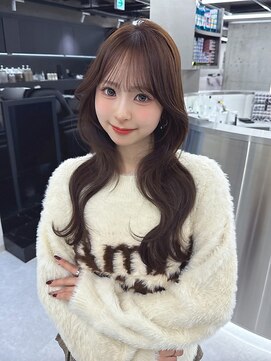 透明感オリーブブラウン/レイヤーカット