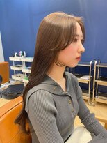 ユニ バイ マグ 長野店(Uni.by Mag) 【艶感★シースルーバング】韓国 髪型 大人可愛いウェーブ巻き髪