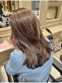 ベージュ オリーブ 韓国 レイヤー 顔周り 前髪 立川