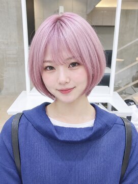 デイズ(days) ショートボブ ピンクカラーケアブリーチダブルカラー