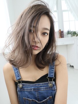 エンリエド(ENLIED) ENLIED☆ラベンダーグレージュの大人かわいい切りっぱなしボブ