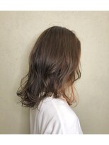 アグランテトラ 野田阪神店(a Gland tetra) イヤリングカラー小顔ミディインナーオレンジワンカールレイヤー