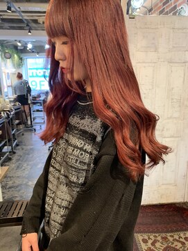 トロニー(TLONY) エクステごとレッドカラー　stylist/miaki