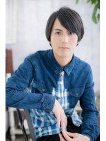 ミック ヘアアンドメイク アップ 駒込店(miq Hair&Make up) 黒髪サイドグラデーションの七三マッシュショート