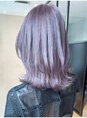 ラベンダーグレージュ_外ハネボブセクションカラー_ba363222