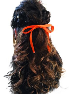 ナカジマ美容室東鯖江 ハーフアップ