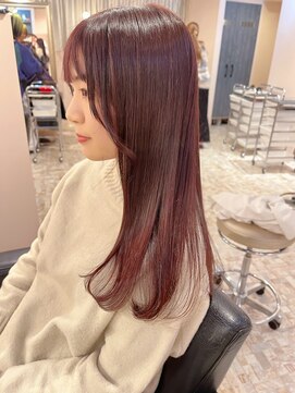 リタ(Lita) ☆ピンクブラウン/小顔顔まわり/ブリーチなしカラー/ストレート