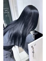 重くなり過ぎない黒髪カラー　銀座