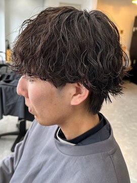 フゥ 宇都宮(FeU) 波巻きパーマメンズパーマメンズヘアツーブロックツイストパーマ