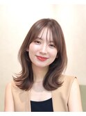 大人鎖骨下ミディアム『上品な顔まわり×くびれミディアム』