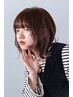 前髪カット+ケアカラー+酸性髪質改善トリートメント ￥12,100