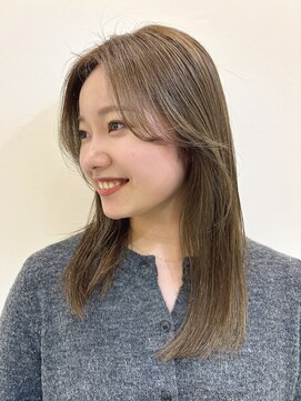 ピークアブー アヴェダ アトレ恵比寿(PEEK-A-BOO AVEDA) くすみベージュ　マロンベージュ　細目ハイライト　韓国風巻き