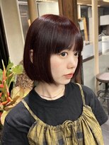 ゼロヘアーハナレ(zerohair HANARE)&nbsp;深い赤のぱつbob