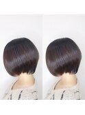 グラデーション　ショートボブ