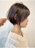 ◇大人可愛い20代30代40代50代前下がりショートボブ丸みショート