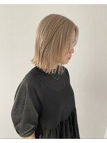 ロマリア 渋谷 渋谷宮益坂(Lomalia)&nbsp;乾かすだけでキマる髪/馴染むハイトーンホワイトグレージュボブ