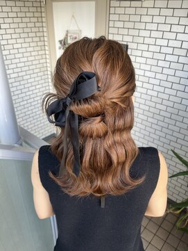 フェリーチェ(Felice) ハーフアップ カチモリ ボブアレンジ 参列ヘア 結婚式ヘア