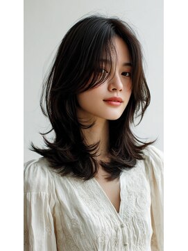 ケシキ 表参道 原宿(kesiki.) ミディアムレイヤー/ミディアムヘア/結べるレイヤー/くびれヘア