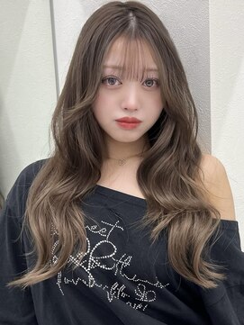 アイトーキョーエス 渋谷(AI TOKYO S) ブリーチなしダブルカラーヘーゼルベージュイルミナカラーロング