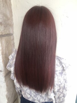 オートゥール(hair room Auteur) 髪質改善トリートメント◎艶ワインレッドカラー透明感