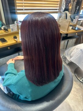 ヘアリゾート粋 トゥジュ 池袋東口店(tujuh) ブラウンレッド/ストレートヘア