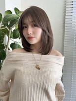 コート 青山(Cote) 20代30代40代50代王道ワンカールひし形レイヤーブラウンカラー