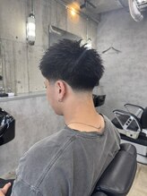 【西田のあ【清潔感あるフェードスタイル】フェード/刈り上げ/黒髪短髪【沖浜/徳島市】