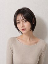 レセ 南柏店(Laissez)&nbsp;丸みショート/ボブ/モカブラウン/大人かわいい/小顔カット/韓国