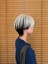 オーガニックエコ 川越(organic+eco)&nbsp;20代30代ハンサムショートカット　ブリーチデザインカラー