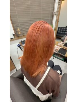 アンテナ(ANTENNA) 塩釜/ミディアム/オレンジベージュ/ブリーチ/20代/30代/40代