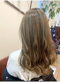 【AMAZING HAIR千歳店/横山】ハイライト オリーブグレージュ