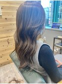 大人のゆるふわロングヘア/透明感カラー/垂水